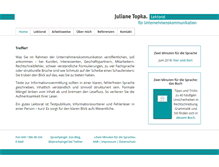 Tablet Screenshot of julianetopka.de